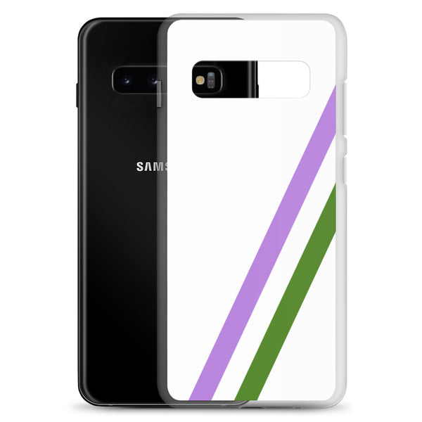 Genderqueer Diagonal Flag Colors LGBTQ+ Samsung Phone Case