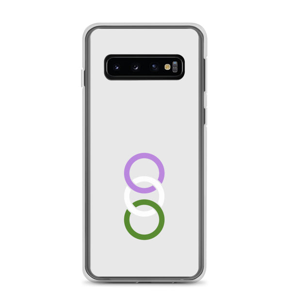 Genderqueer Pride Colors Vertical Circles LGBTQ+ Samsung Phone Case