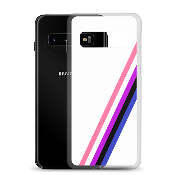 Genderfluid Diagonal Flag Colors LGBTQ+ Samsung Phone Case