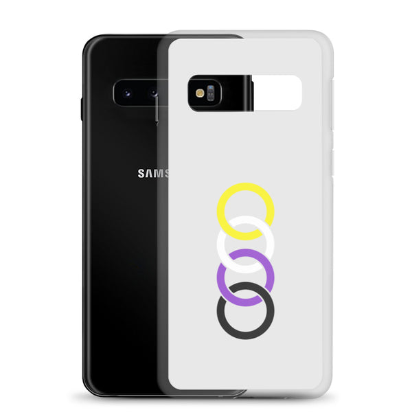 Non-binary Pride Colors Vertical Circles LGBTQ+ Samsung Phone Case