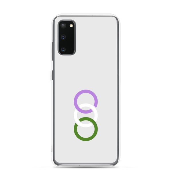 Genderqueer Pride Colors Vertical Circles LGBTQ+ Samsung Phone Case