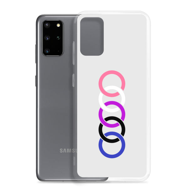 Genderfluid Pride Colors Vertical Circles LGBTQ+ Samsung Phone Case