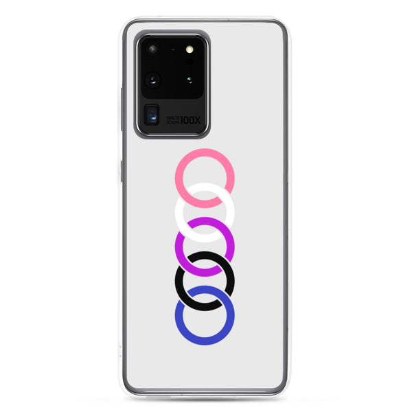 Genderfluid Pride Colors Vertical Circles LGBTQ+ Samsung Phone Case
