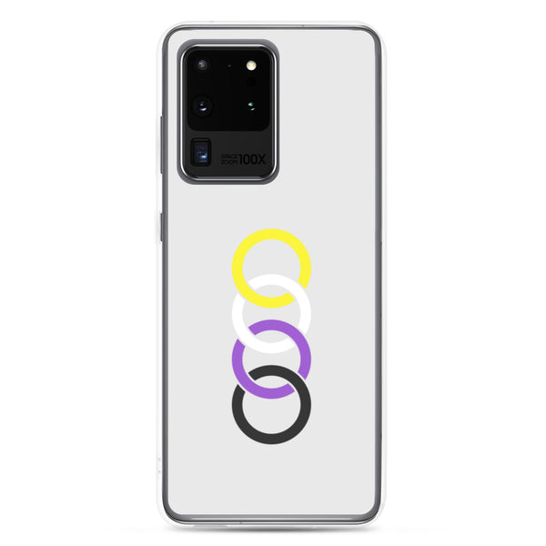 Non-binary Pride Colors Vertical Circles LGBTQ+ Samsung Phone Case