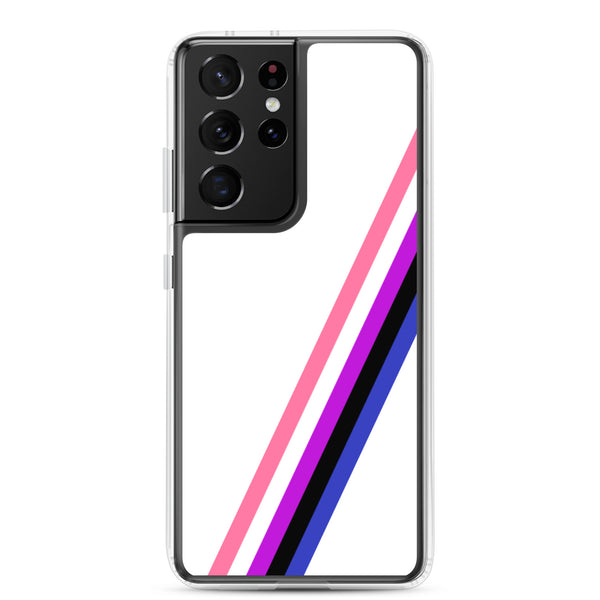 Genderfluid Diagonal Flag Colors LGBTQ+ Samsung Phone Case