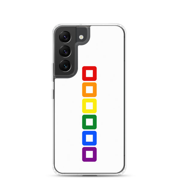 Gay Pride Rainbow Rounded Squared Graphic LGBTQ+ Samsung Phone Case
