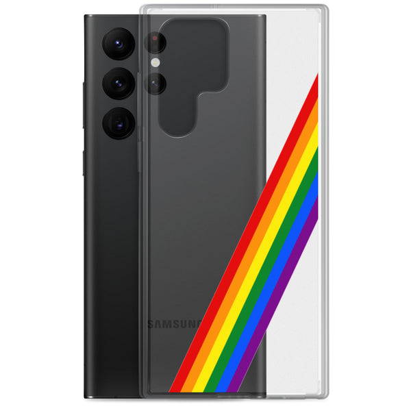 Gay Pride Diagonal Rainbow Flag LGBTQ+ Samsung Phone Case
