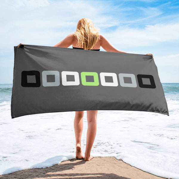 Agender Pride Rounded Squares LGBTQ+ Beach Towel