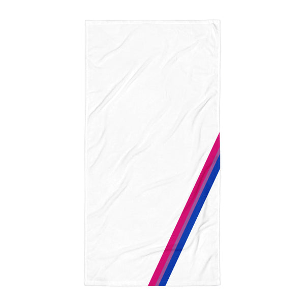 Bisexual Diagonal Flag Colors LGBTQ+ Beach Towel