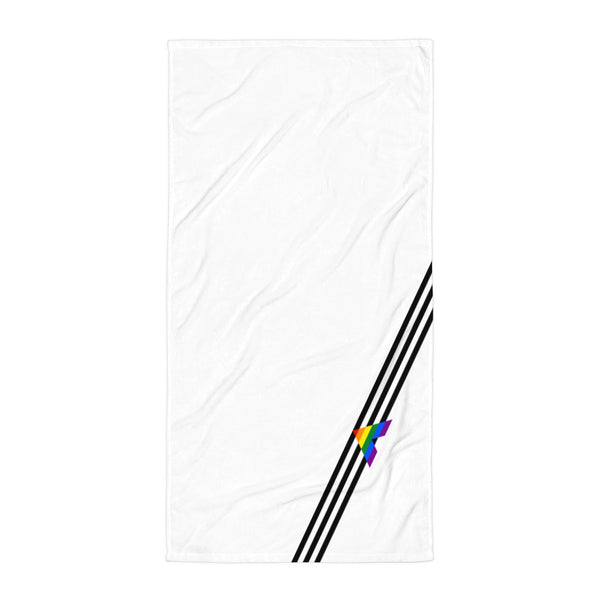 Ally Diagonal Flag Colors LGBTQ+ Beach Towel
