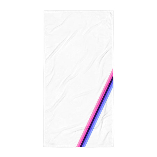 Omnisexual Diagonal Flag Colors LGBTQ+ Beach Towel