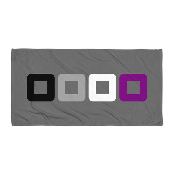 Asexual Pride Rounded Squares LGBTQ+ Beach Towel