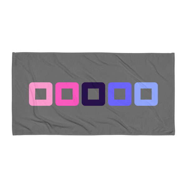 Omnisexual Pride Rounded Squares LGBTQ+ Beach Towel