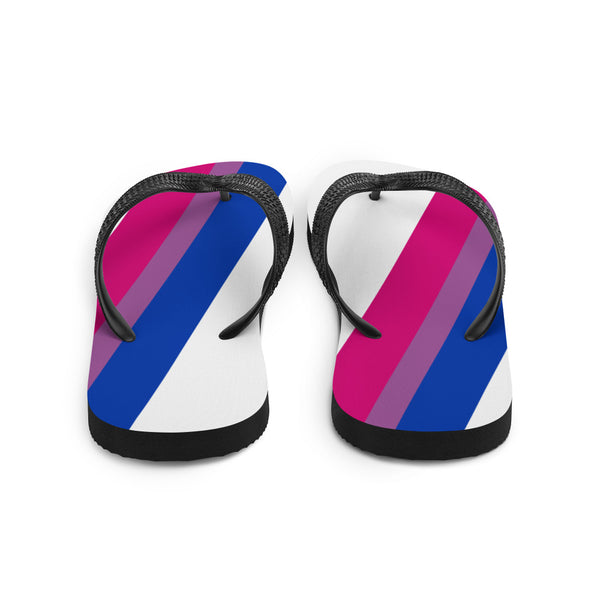 Bisexual Diagonal Flag Colors LGBTQ+ Unisex Flip-Flops