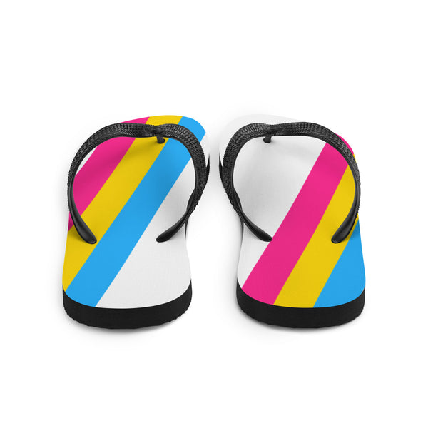 Pansexual Diagonal Flag Colors LGBTQ+ Unisex Flip-Flops