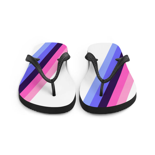 Omnisexual Diagonal Flag Colors LGBTQ+ Unisex Flip-Flops