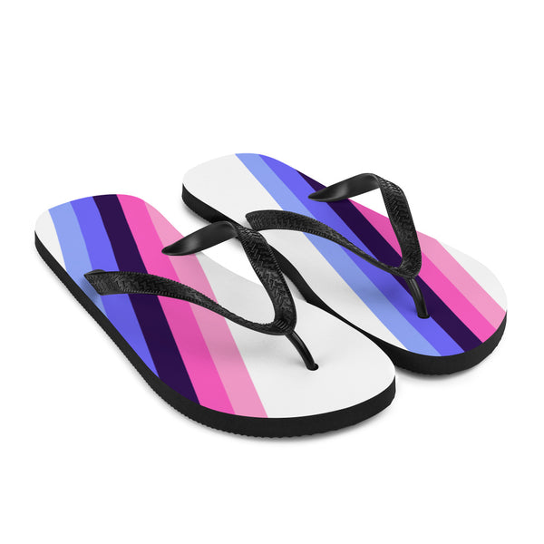Omnisexual Diagonal Flag Colors LGBTQ+ Unisex Flip-Flops