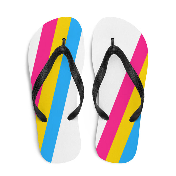 Pansexual Diagonal Flag Colors LGBTQ+ Unisex Flip-Flops