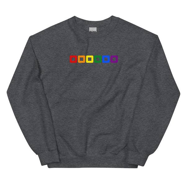Gay Pride Rainbow Rounded Squares LGBTQ+ Unisex Sweatshirt
