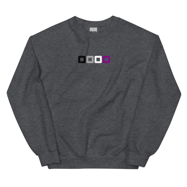 Asexual Pride Rounded Squares LGBTQ+ Unisex Fit Sweatshirt