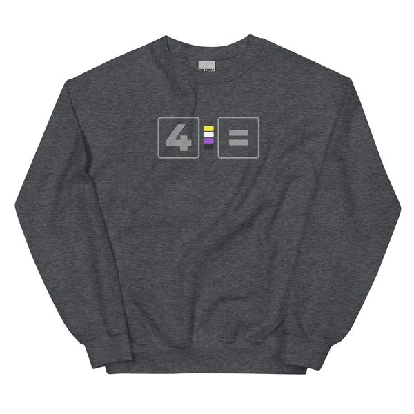 For Non-binary Equality Pride Colors LGBTQ+ Unisex Sweatshirt