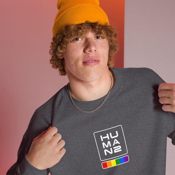 Gay Pride Colors Human 2 Unisex Sweatshirt