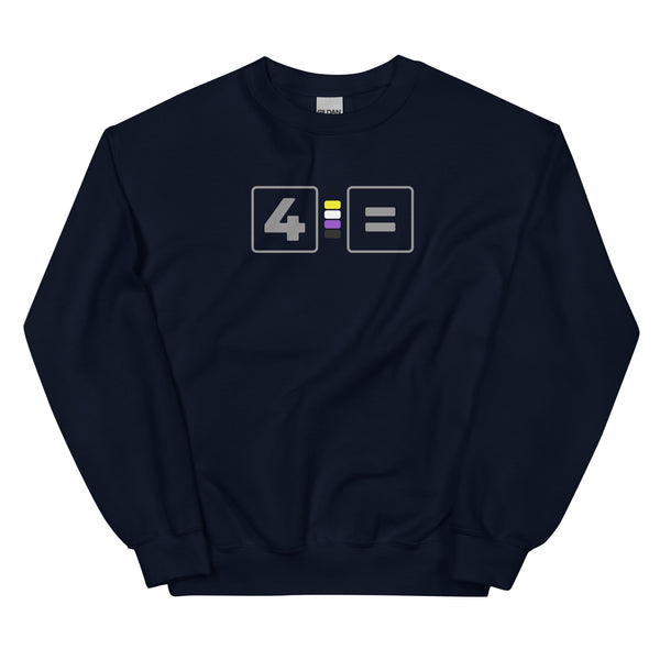 For Non-binary Equality Pride Colors LGBTQ+ Unisex Sweatshirt