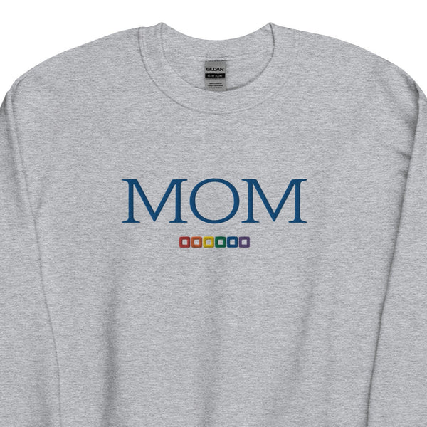 Embroidered Lesbian Mom Gay Pride Rainbow Sweatshirt