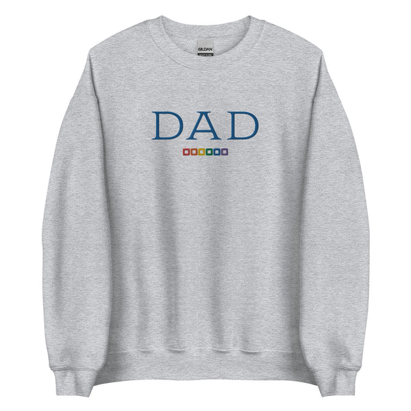 Embroidered Dad Gay Pride Rainbow Sweatshirt