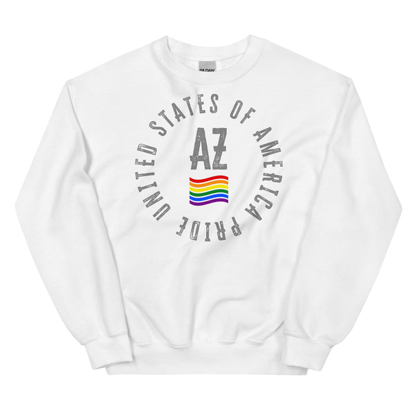 Arizona LGBTQ+ Gay Pride Large Front Circle Graphic Unisex Sweatshirt