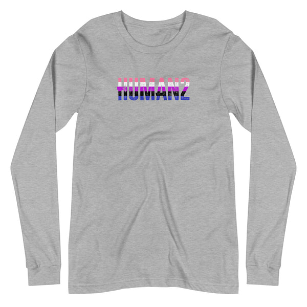 Genderfluid Pride Human2 Unisex Fit Long Sleeve T-Shirt