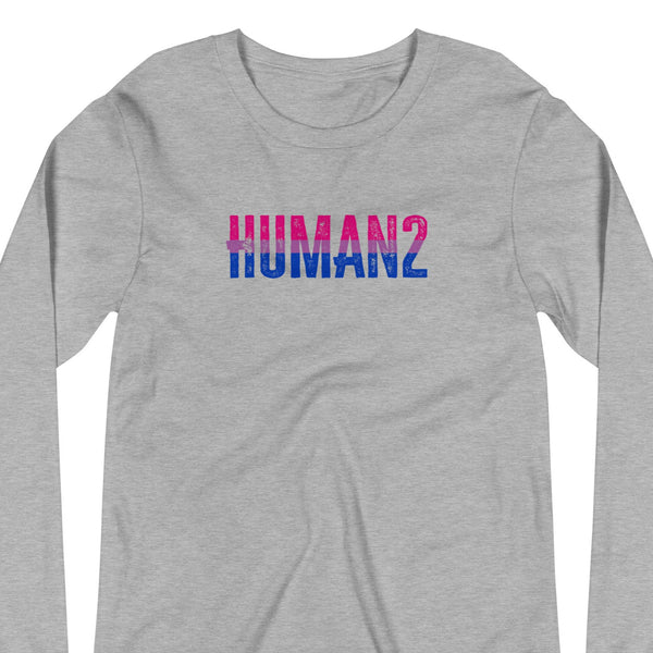 Bisexual Pride Human2 Unisex Fit Long Sleeve T-Shirt