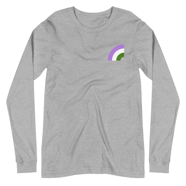 Genderqueer Pride Arched Flag Unisex Fit Long Sleeve T-Shirt