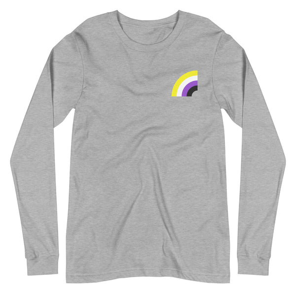 Non-binary Pride Arched Flag Unisex Fit Long Sleeve T-Shirt