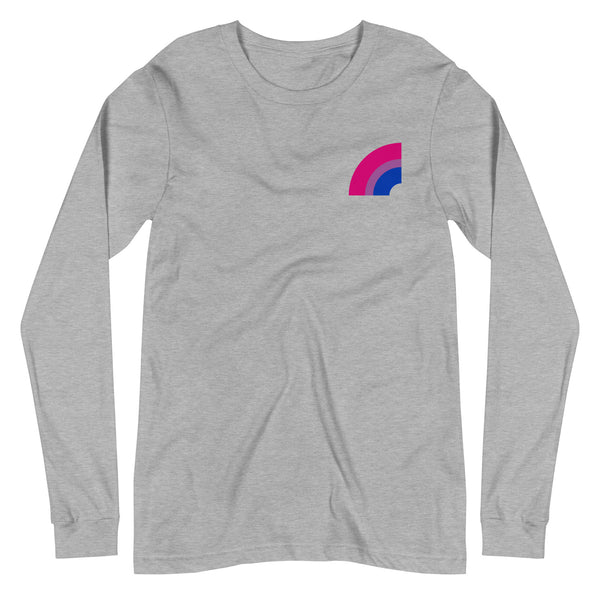 Bisexual Pride Arched Flag Unisex Fit Long Sleeve T-Shirt