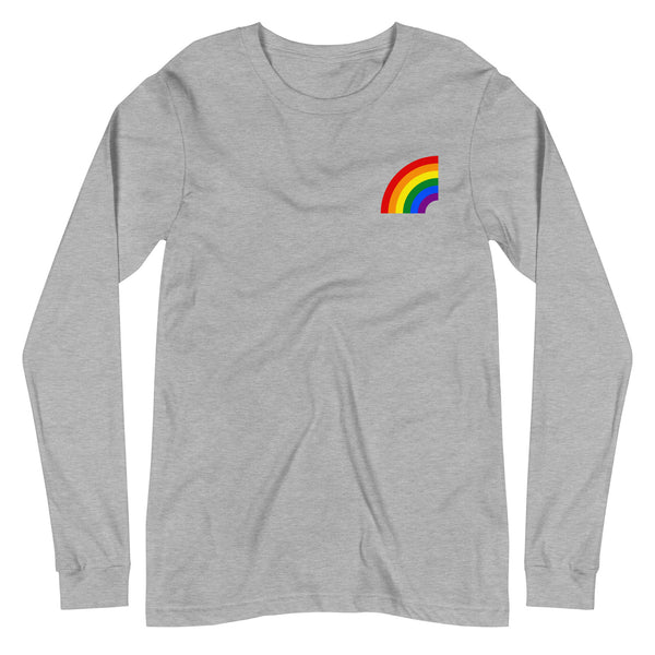 Gay Pride Arched Rainbow Flag Unisex Fit Long Sleeve T-Shirt