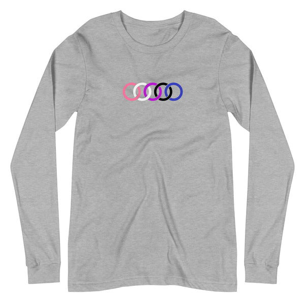 Genderfluid Pride Circles Graphic LGBTQ+ Unisex Long Sleeve T-Shirt