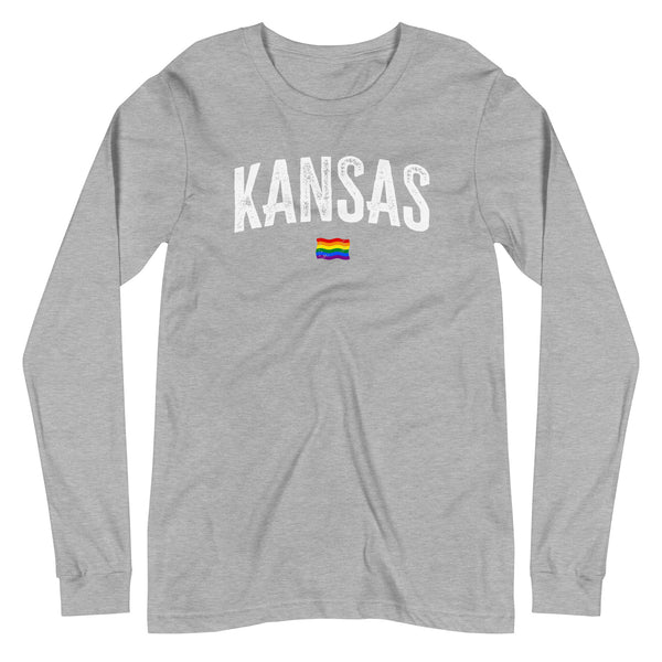 Kansas Gay Pride LGBTQ+ Unisex Long Sleeve T-Shirt