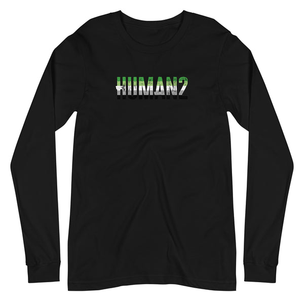 Aromantic Pride Human2 Unisex Fit Long Sleeve T-Shirt