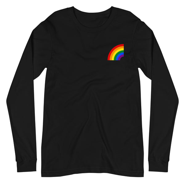 Gay Pride Arched Rainbow Flag Unisex Fit Long Sleeve T-Shirt