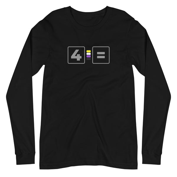 For Non-binary Equality Pride Colors LGBTQ+ Unisex Long Sleeve T-Shirt