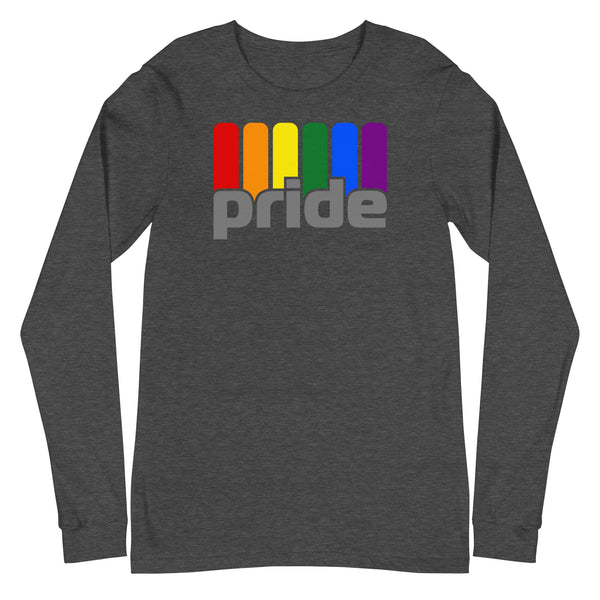 Gay Pride Rainbow Retro Graphic LGBTQ+ Unisex Long Sleeve T-Shirt