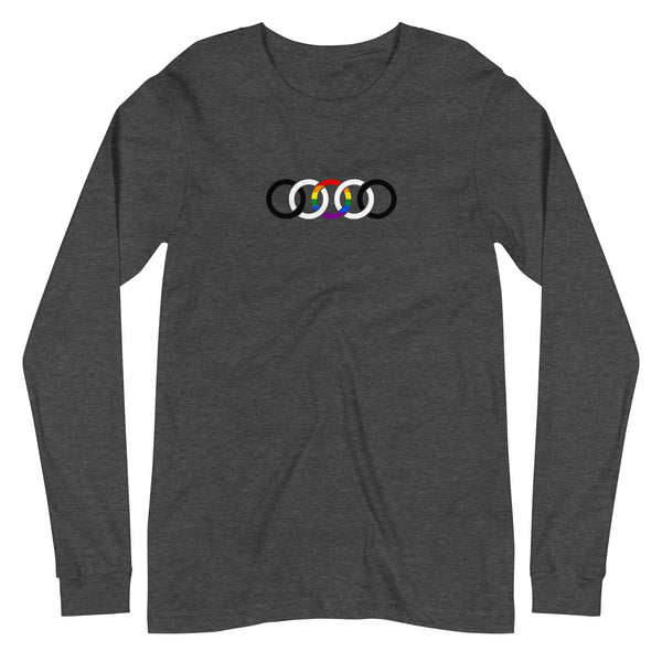 Straight Ally Pride Circles Graphic LGBTQ+ Unisex Long Sleeve T-Shirt