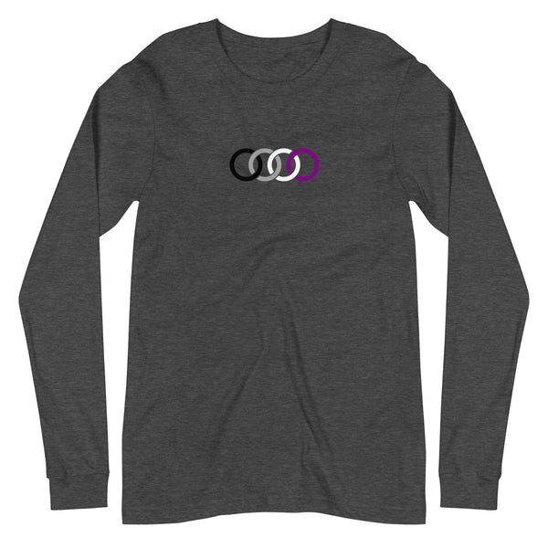 Asexual Pride Circles Graphic LGBTQ+ Unisex Long Sleeve T-Shirt