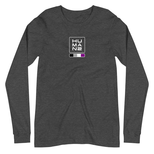 Asexual Pride Colors Human 2 Unisex Long Sleeve T-Shirt