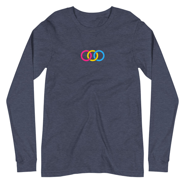 Pansexual Pride Circles Graphic LGBTQ+ Unisex Long Sleeve T-Shirt