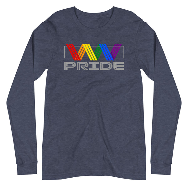 Gay Pride Rainbow Striped Ribbon LGBTQ+ Unisex Long Sleeve T-Shirt