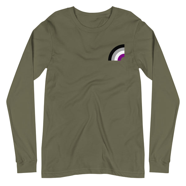 Asexual Pride Arched Flag Unisex Fit Long Sleeve T-Shirt