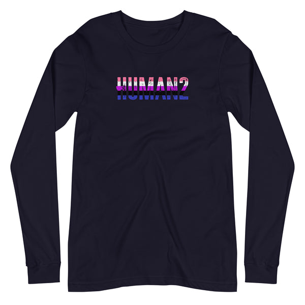 Genderfluid Pride Human2 Unisex Fit Long Sleeve T-Shirt