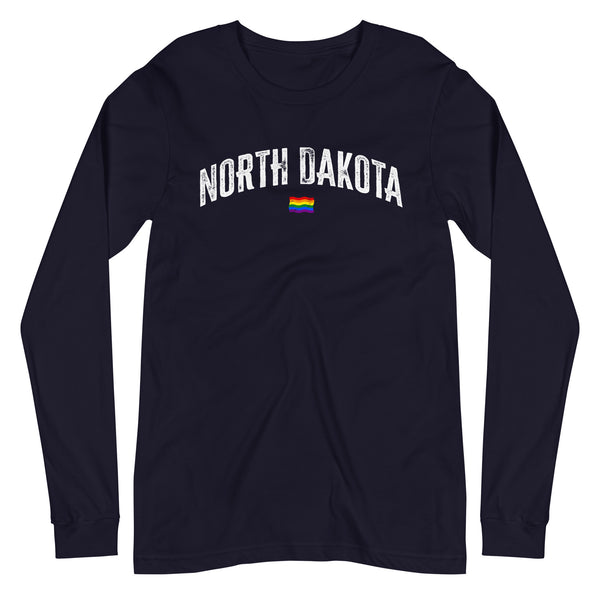 North Dakota Gay Pride LGBTQ+ Unisex Long Sleeve T-Shirt